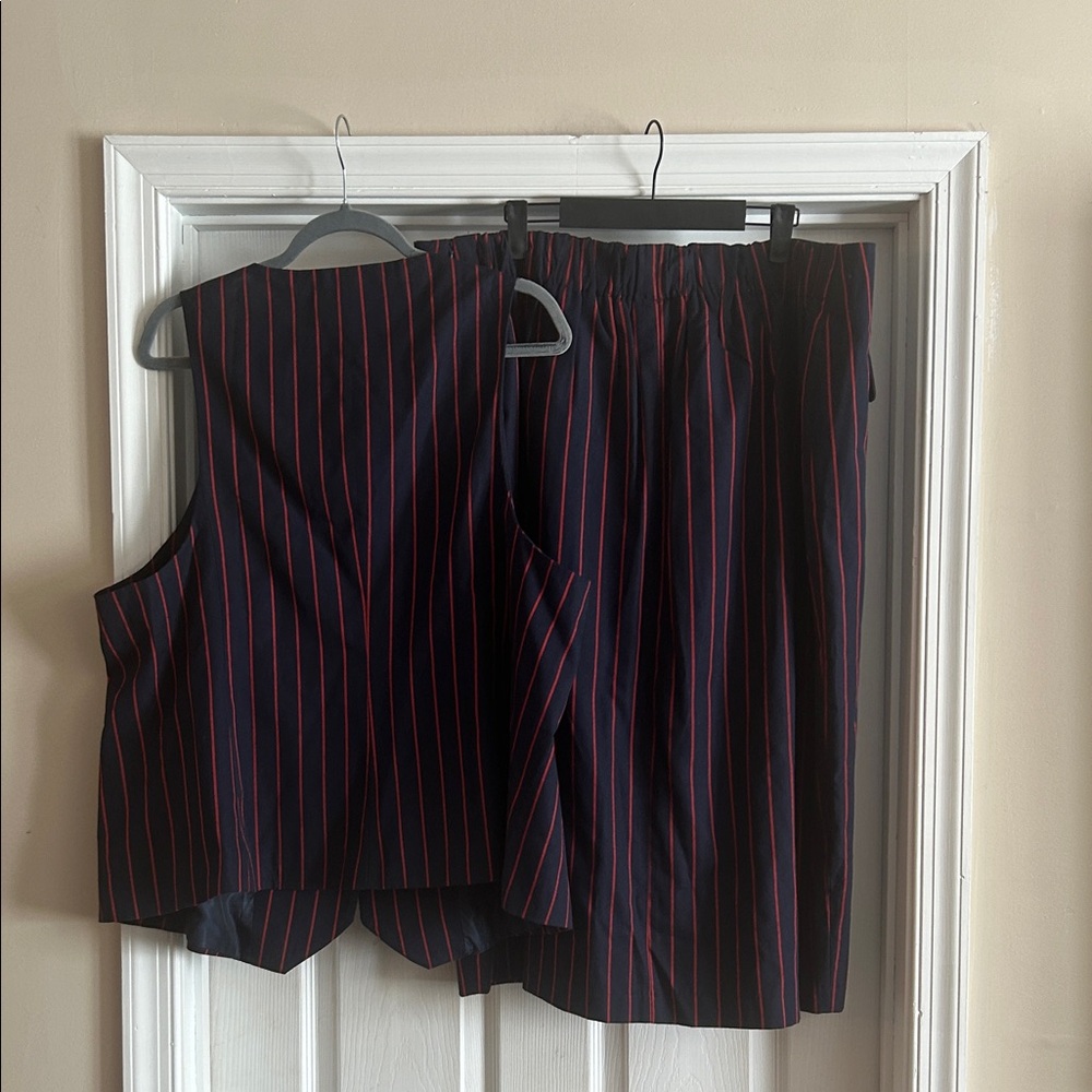 NWT New York & Co. Striped Vest and Skirt Set - Picture 7 of 7